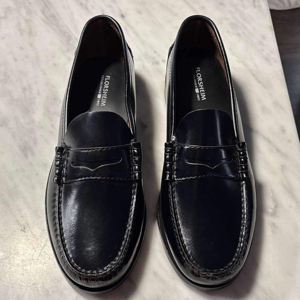 Florsheim Black Leather Loafers
